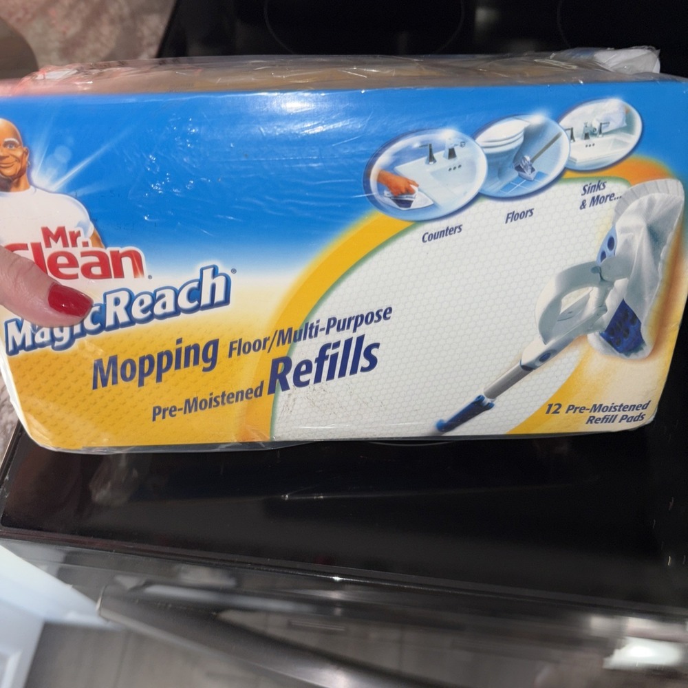 Mr. Clean Magic Reach Mopping Floor Multipurpose 12 Refill Pads TWO New Sealed